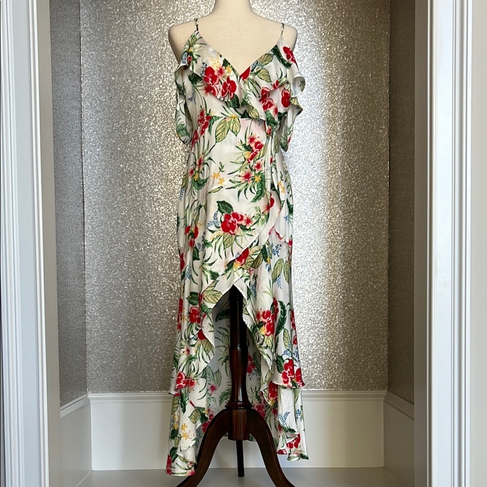 Bardot- Bloomingdale’s Floral Ruffle Maxi Hi Lo Dress size M